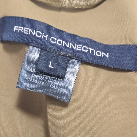 French Connection Metallic Gold Button-Front Jean Jacket - Picture 5 of 8